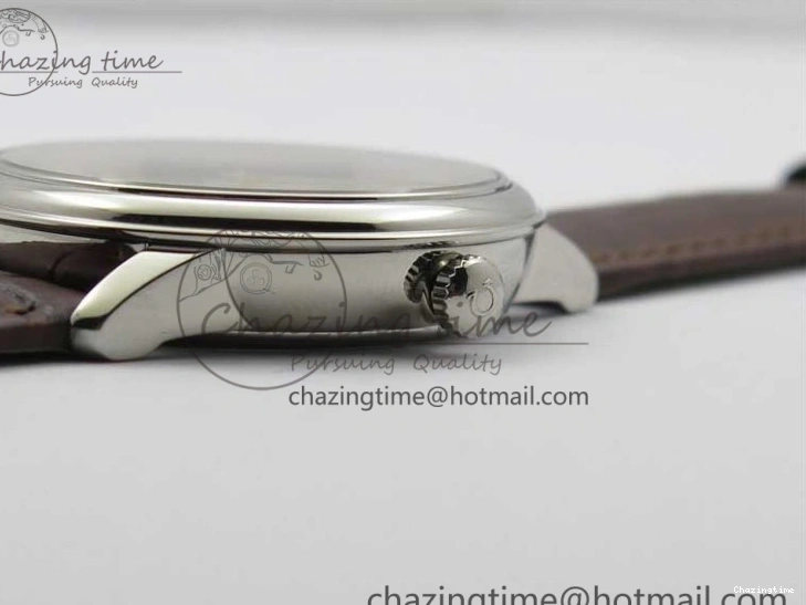 0110 Affordable De Ville Prestige Real PR SS ZF 1:1  Best Edition White Dial YG Markers Brown Leather Strap MIYOTA 7899